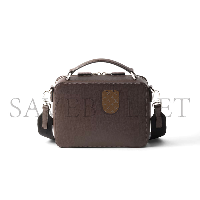 Pra*a brique saffiano leather bag 2vh069 (22*16*6cm)